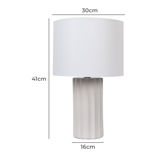 Scallop white deals concrete table lamp